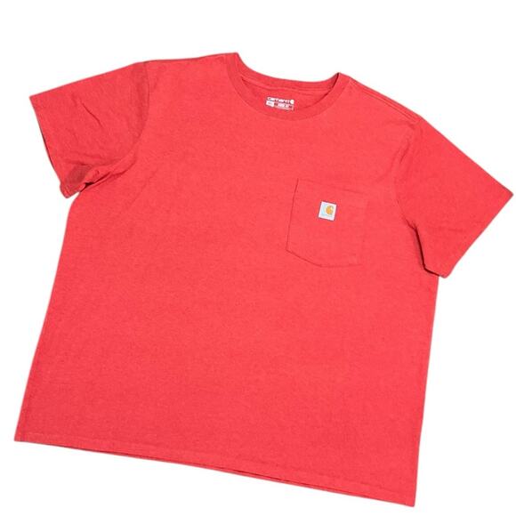 Carhartt Women's Red Short Sleeve Loose Fit Tee Size XXL EUC - Picture 1 of 8